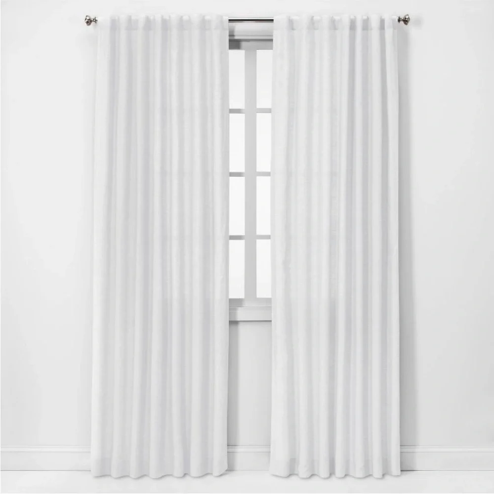 Threshold White Curtain Panels - Picture 1 of 4